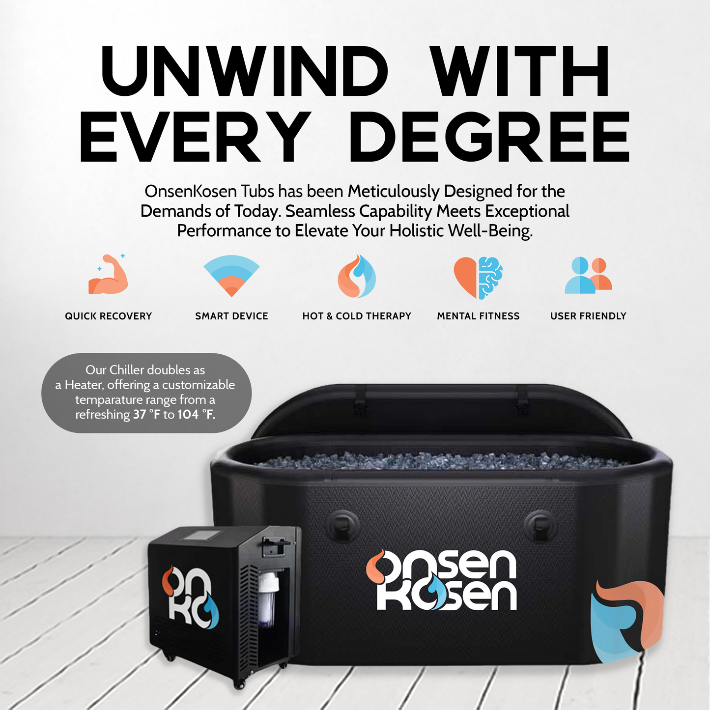 OnsenKosen Tub Only: Dogo 1 Person Multi Purpose Plunge Tub - No Chiller/Heater