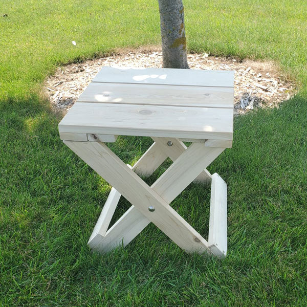 Adirondack Foldable End Table - White Cedar