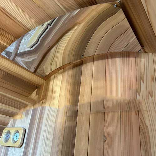 Barrel Sauna Heat Shield with Hardware (Curved)