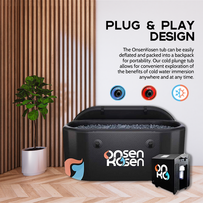 O-K BUNDLE: Dogo Mini 1 Person Plunge Tub WITH Pro1HP or Pro2HP Chiller/Heater