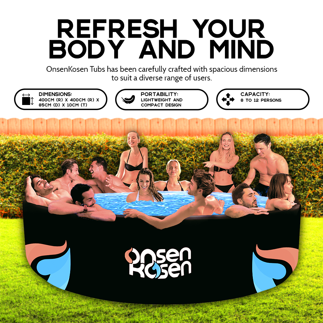 O-K BUNDLE:  Yunokawa 8-12 Person Plunge Tub WITH Pro1HP or Pro2HP Chiller/Heater