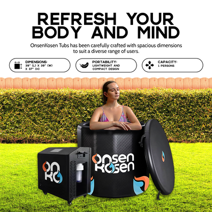 OnsenKosen Tub Only:  Atami 1 Person Multi Purpose Plunge Tub - No Chiller/Heater