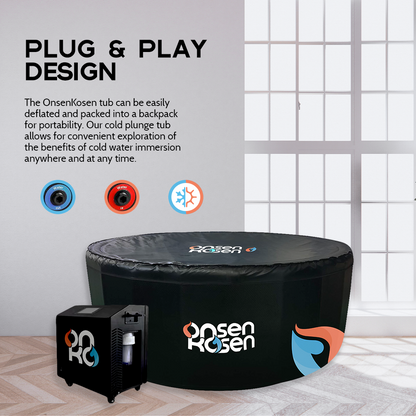O-K BUNDLE:  Beppu 4-6 Person Plunge Tub WITH Pro1HP or Pro2HP Chiller/Heater